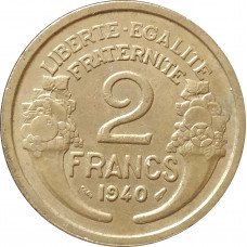 2 франка 1940 Франция из оборота