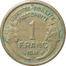 1 франк 1941 Франция из оборота