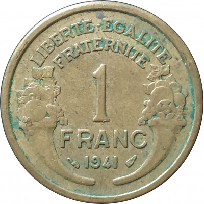 1 франк 1941 Франция из оборота