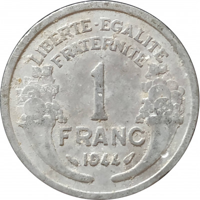 1 франк 1944 Франция Четвертая Республика (1944-1959) из оборота
