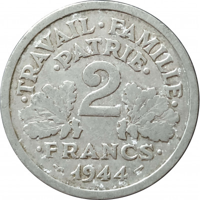 2 франка 1944 Франция из оборота 2 франка 1944 Франция из оборота