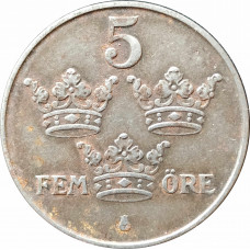 5 эре 1944 Швеция из оборота