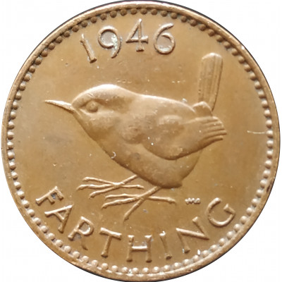1 фартинг 1946 Великобритания из оборота 1 фартинг 1946 Великобритания из оборота