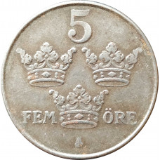 5 эре 1947 Швеция из оборота