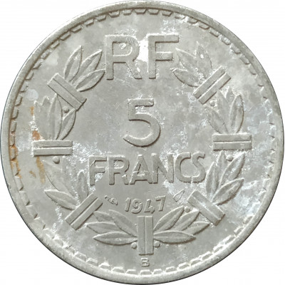5 франков 1947 Франция B из оборота 5 франков 1947 Франция B из оборота