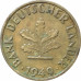 10 пфеннигов 1949 Германия J из оборота 10 пфеннигов 1949 Германия J из оборота