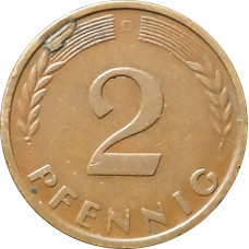 2 пфеннига 1950 Германия D из оборота