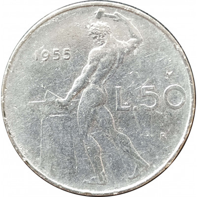 50 лир 1955 Италия из оборота