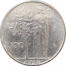 100 лир 1958 Италия из оборота
