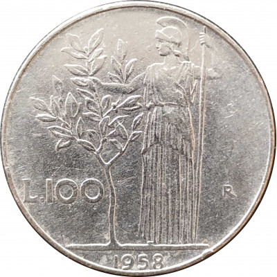 100 лир 1958 Италия из оборота