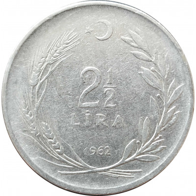 2 ½ лиры 1962 Турция из оборота 2 ½ лиры 1962 Турция из оборота