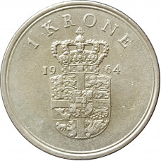1 крона 1964 Дания из оборота