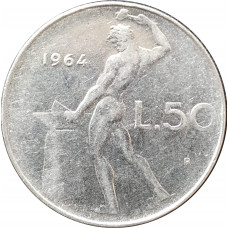 50 лир 1964 Италия из оборота