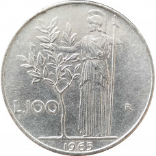 100 лир 1965 Италия из оборота