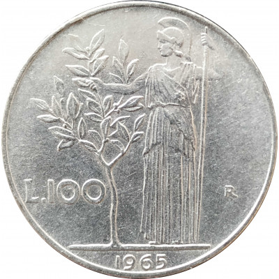 100 лир 1965 Италия из оборота