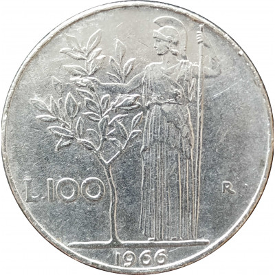 100 лир 1966 Италия из оборота 100 лир 1966 Италия из оборота