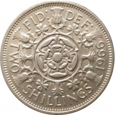 2 шиллинга 1966 Великобритания из оборота