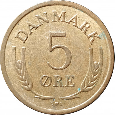 5 эре 1966 Дания из оборота 5 эре 1966 Дания из оборота