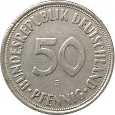 50 пфеннигов 1966 Германия J из оборота
