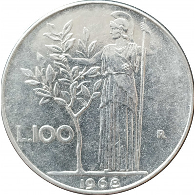 100 лир 1968 Италия из оборота 100 лир 1968 Италия из оборота