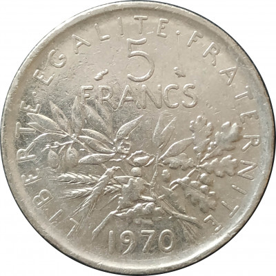 5 франков 1970 Франция из оборота 5 франков 1970 Франция из оборота