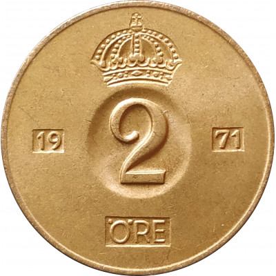 2 эре 1971 Швеция из оборота 2 эре 1971 Швеция из оборота