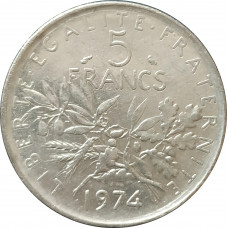 5 франков 1974 Франция из оборота