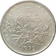 5 франков 1972 Франция из оборота