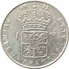 1 крона 1973 Швеция из оборота