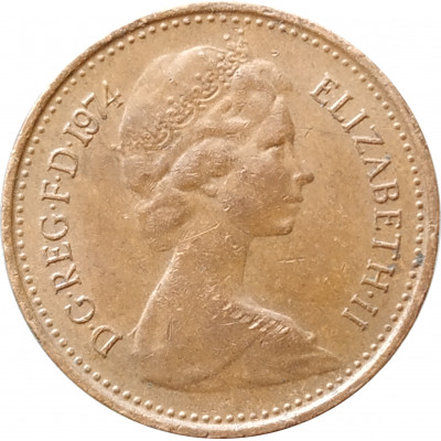 1\2 нового пенни 1974 Великобритания из оборота 1\2 нового пенни 1974 Великобритания из оборота