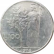 100 лир 1976 Италия из оборота