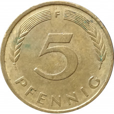 5 пфеннигов 1976 Германия F из оборота