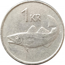1 крона 1981 Исландия из оборота