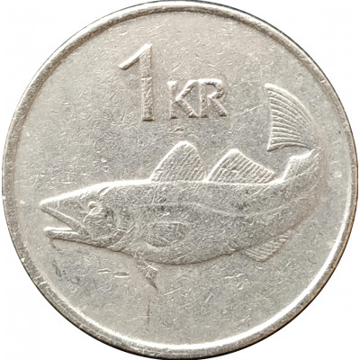 1 крона 1981 Исландия из оборота