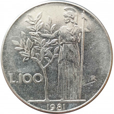 100 лир 1981 Италия из оборота