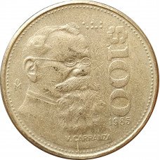 100 песо 1985 Мексика из оборота