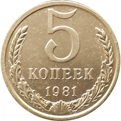 5 копеек 1981 очищенные