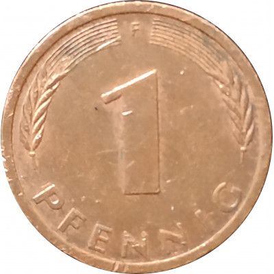 1 пфенниг 1982 Германия F из оборота 1 пфенниг 1982 Германия F из оборота