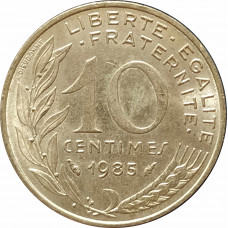 10 сантимов 1985 Франция из оборота