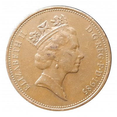 2 пенса 1985 Великобритания из оборота 2 пенса 1985 Великобритания из оборота