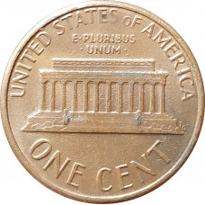 1 цент 1986 США D из оборота
