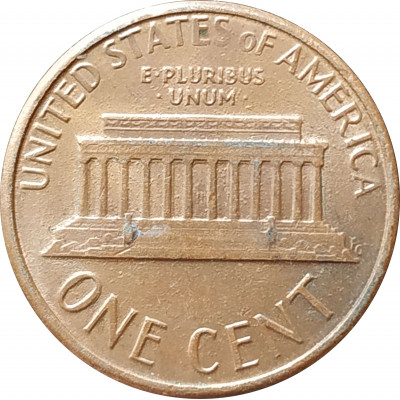 1 цент 1986 США D из оборота