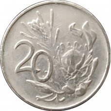 20 центов 1987 ЮАР из оборота
