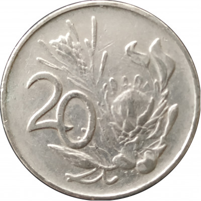 20 центов 1987 ЮАР из оборота 20 центов 1987 ЮАР из оборота