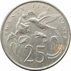 25 центов 1987 Ямайка из оборота
