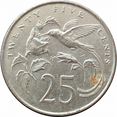 25 центов 1987 Ямайка из оборота