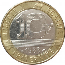 10 франков 1988 Франция из оборота