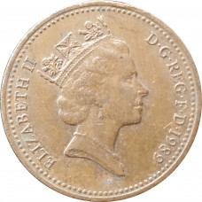 1 пенни 1989 Великобритания из оборота