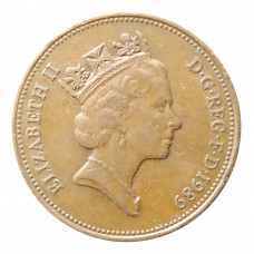 2 пенса 1989 Великобритания из оборота