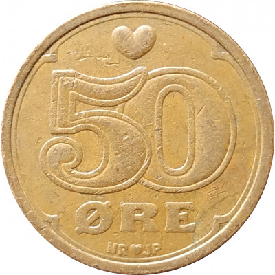50 эре 1989 Дания из оборота 50 эре 1989 Дания из оборота